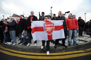 Arsenal fans are marching